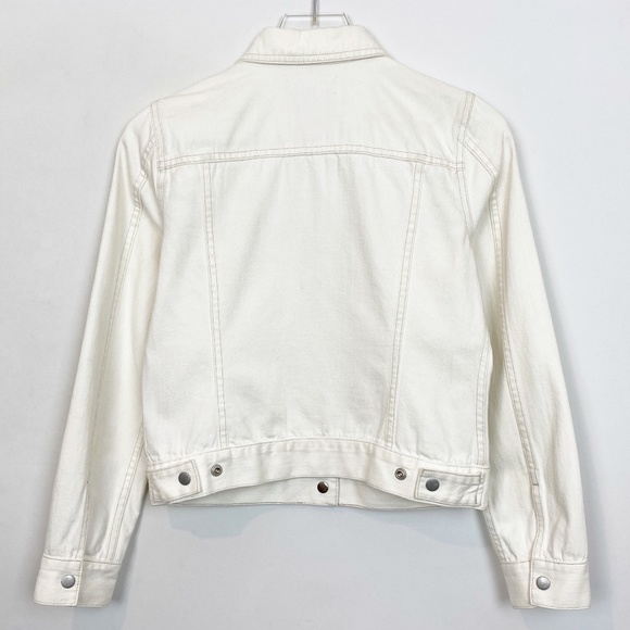 🤍Madewell Calaveras White Denim Jacket Sml - Picture 4 of 12
